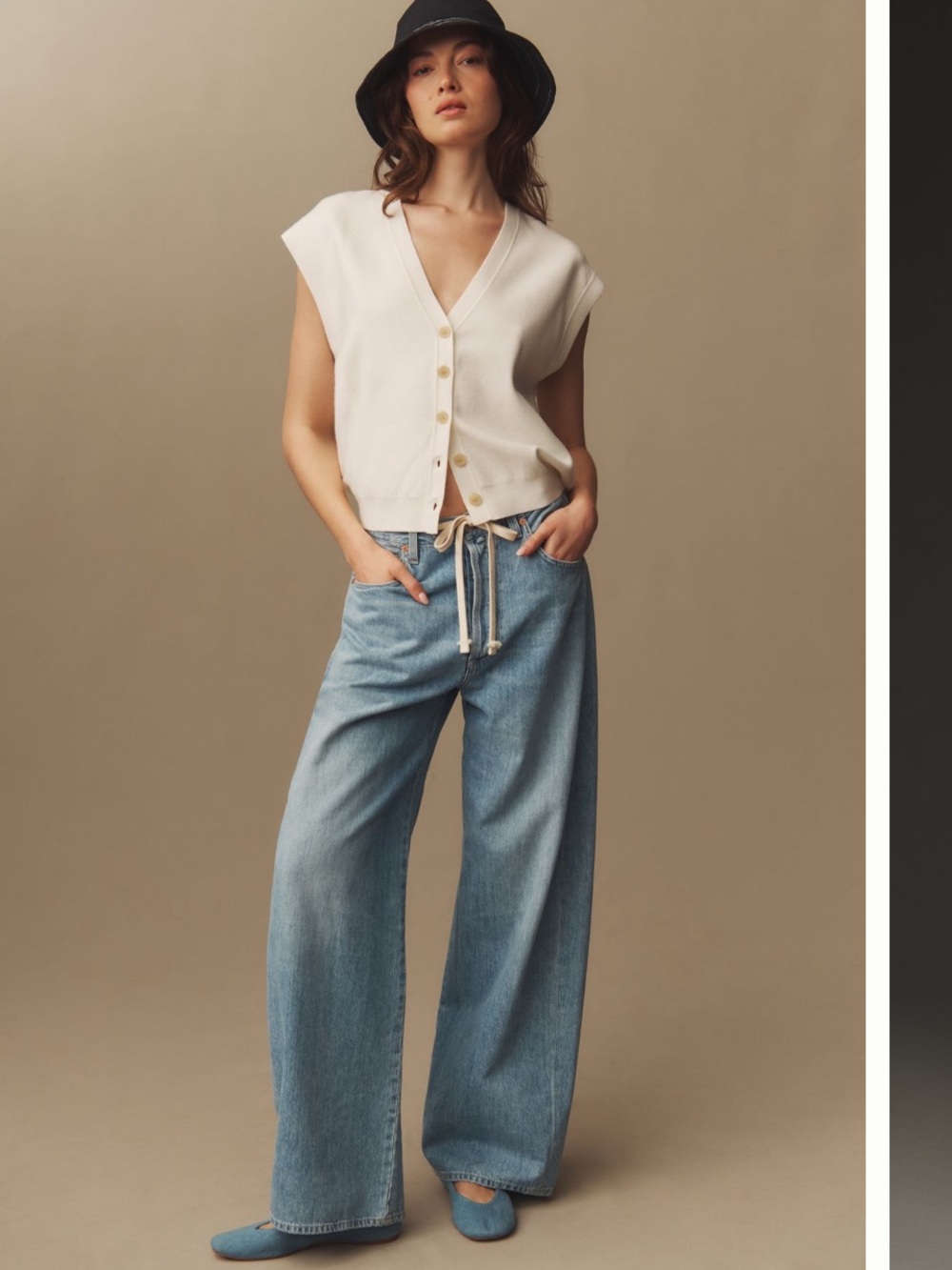Citizens Of Humanity Light Blue Wide-Leg Jeans
